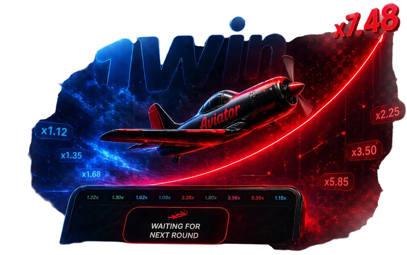 Aviator game with flying plane and increasing multiplier